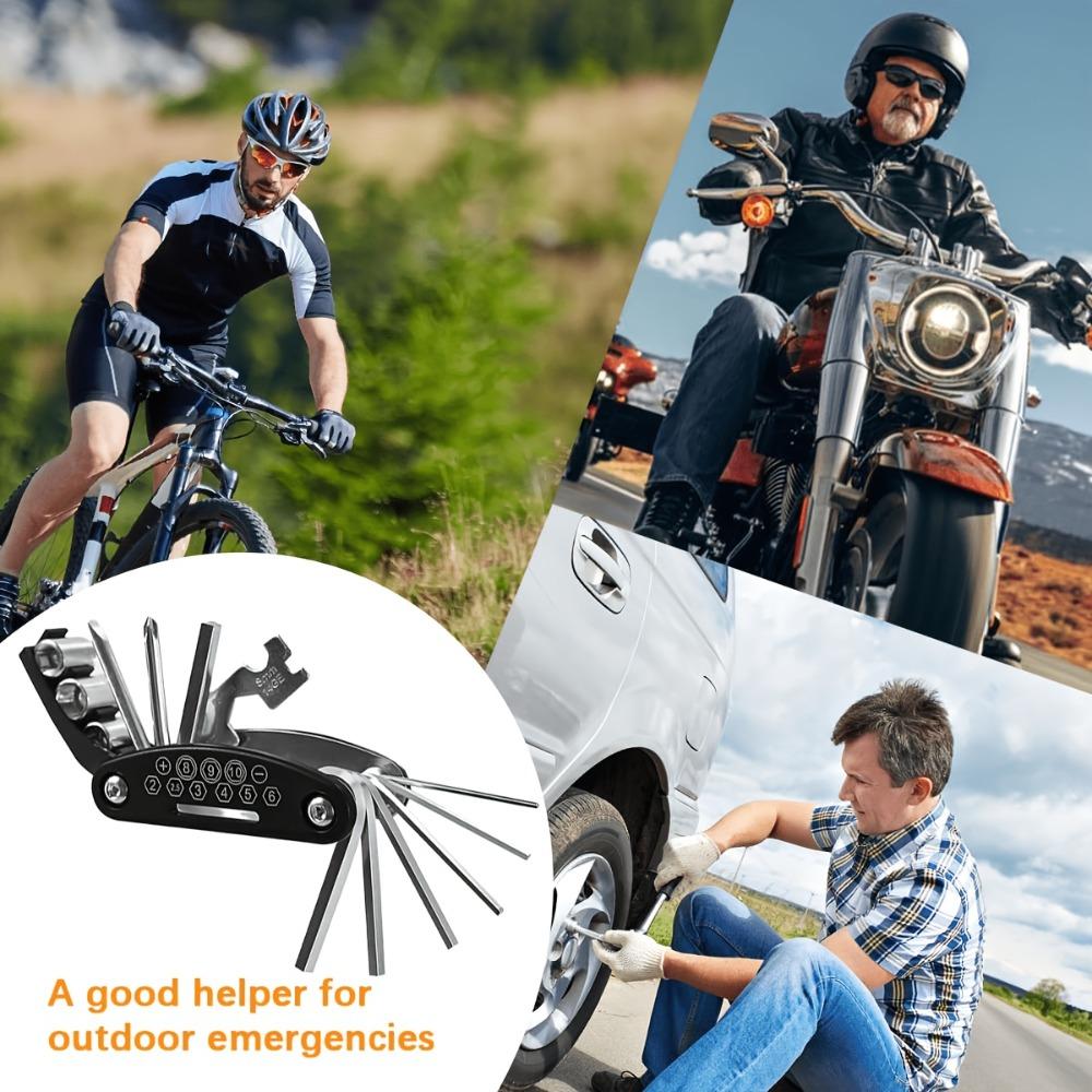 16 in 1 Portable Multi-Functional Bike Repair Tools for Bicycle Mountain Bike and Road Bike Bike Screwdriver Hex Key Set
