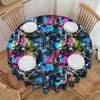Round Fitted Graffiti Art Y2K Style Street Art Table Cloth Waterproof Tablecloth 70 Inches Table Cover for Kitchen Dinning