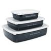 DEAN DELUCA Enamel Charcoal Large & Container, Gray,