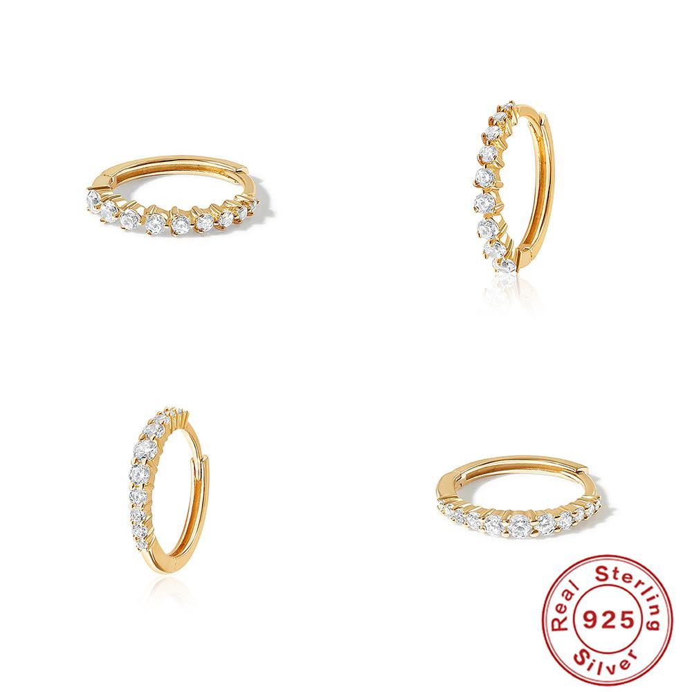 Fashion Ins Wind S925 Sterling Silver Earbone Rings Simple Classic Versatile Diamond Earrings Earrings Earrings Women