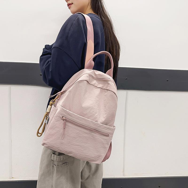 Školní batoh ve stylu college Dámský jednobarevný velkokapacitní batoh na dojíždění Pánský lehký batoh