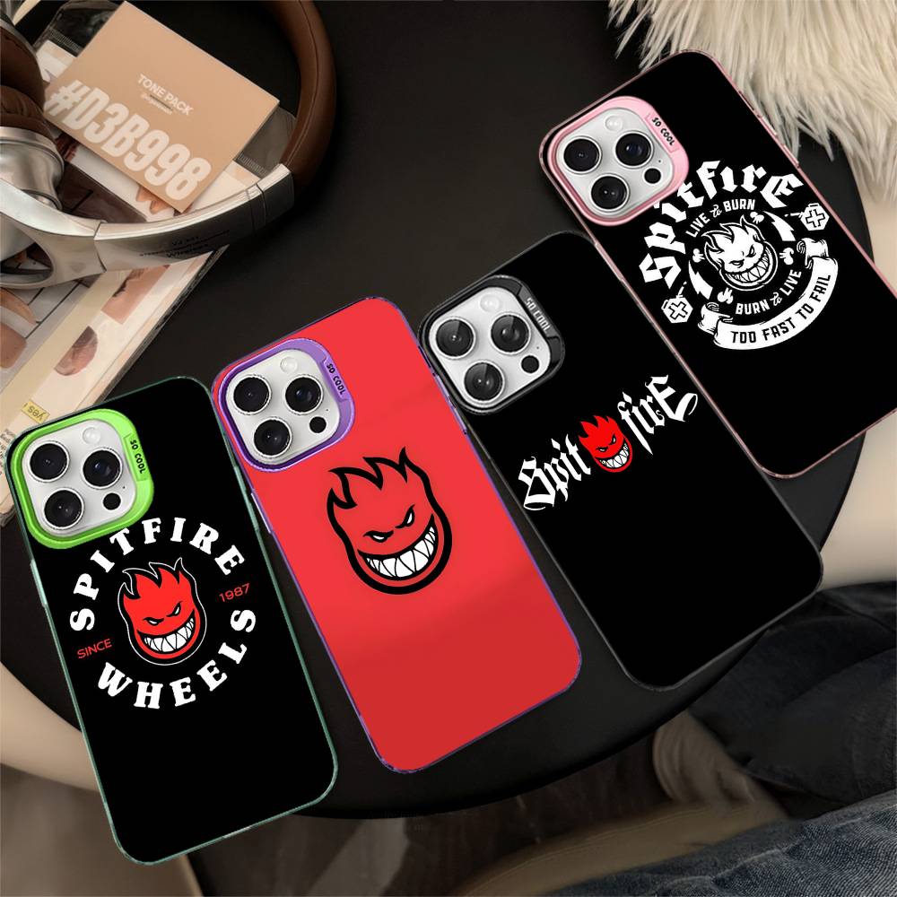 S-Spit F-Fires Logo Phone Case For iPhone 16 15 14 13 12 11 Pro Max 17 Plus Colorful Cover