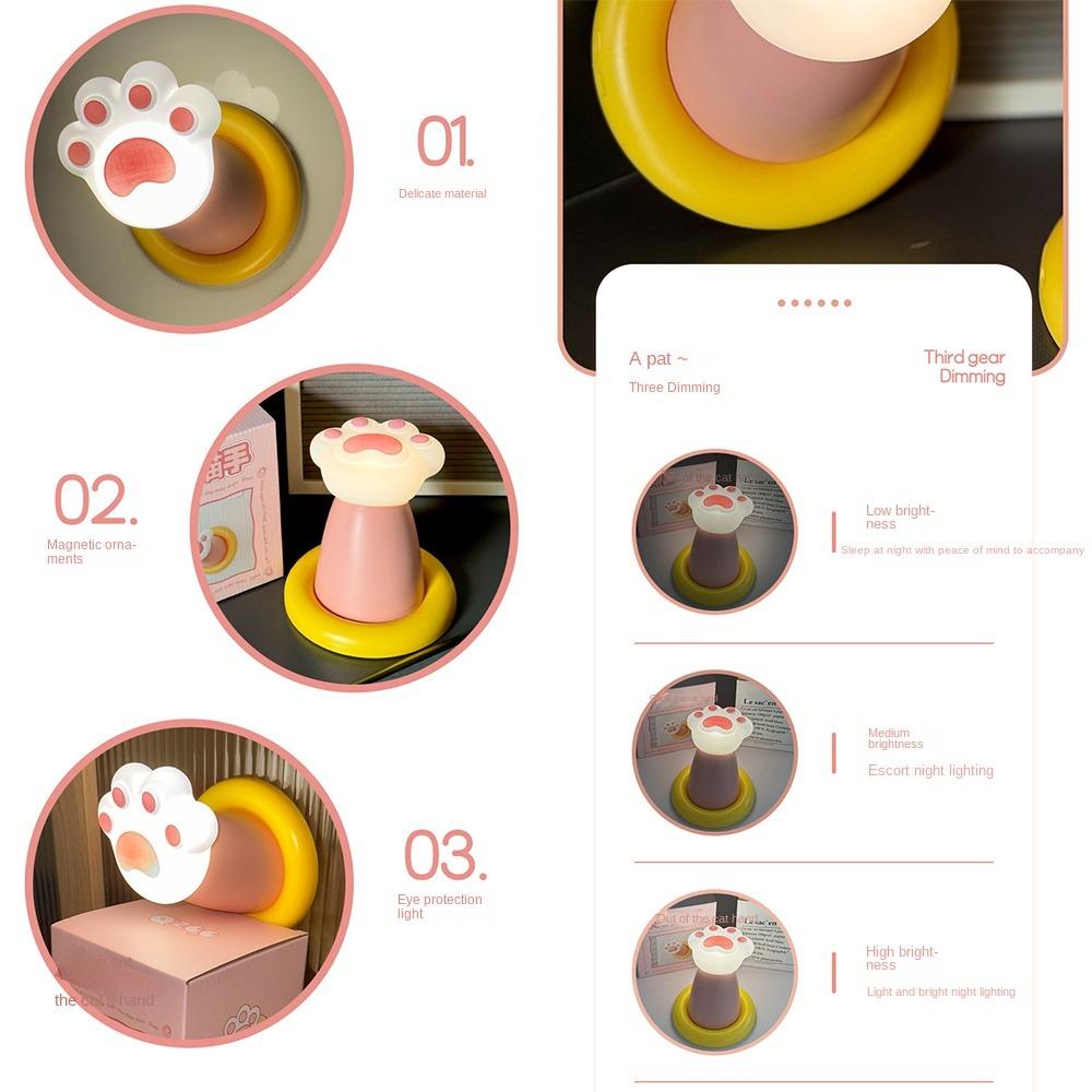 3 Stufen Dimmbare Helligkeit Timing Fun Nachtlicht Weiches Licht Magnetische Anziehung Nachtlampe Anime Doraemon Schlafzimmer Ornament