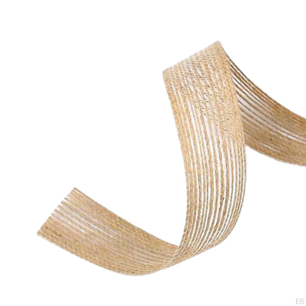 Jute Burlap Fabric Ribbon for Wedding,Party Wrapping and Home Gift Decor,10 Yards Each Roll, DIY