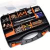 15 Inch Portable Plastic Tool Parts Box PC Organizer Adjustable Detachable Chest Case for Tool Hardware Fastener Screw