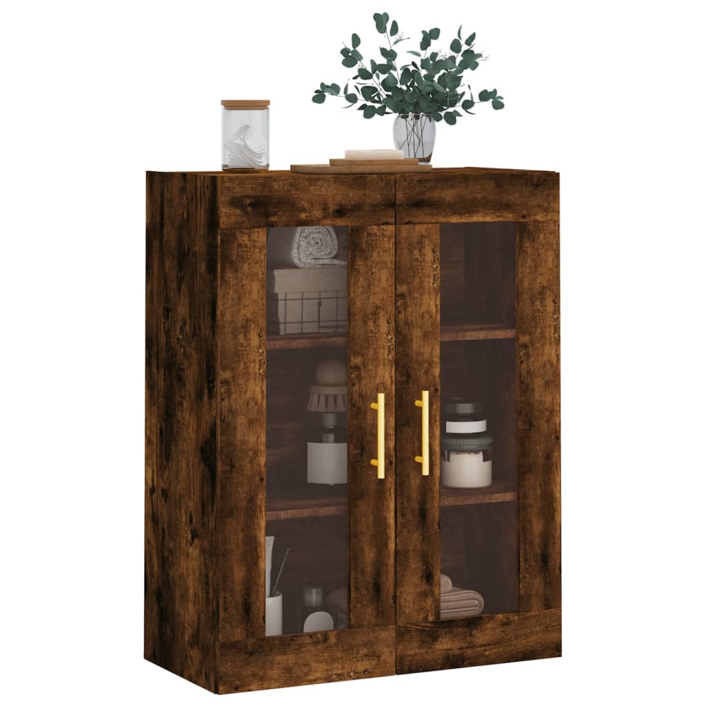 Wall Cabinet Smoked Oak 69.5 X 34 X 90 Cm