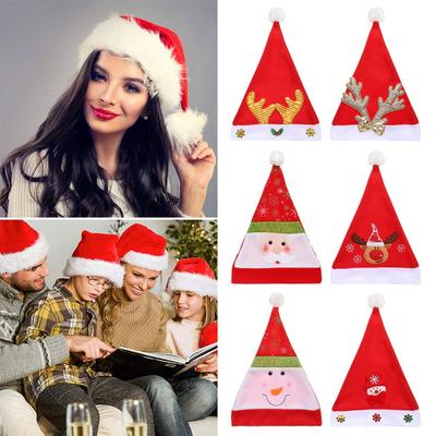 Vrolijk Kerstfeest Klassiek Mooie Kerstmuts Kerstmanmuts Feestartikelen Pluche