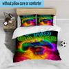 Neon Game Over Art 3PCS Bedding set,Ideal for 1pc Duvet Cover And 2pcs Pillowcases Perfect for Fan gift,Ideal for Bedroom, Dormitory