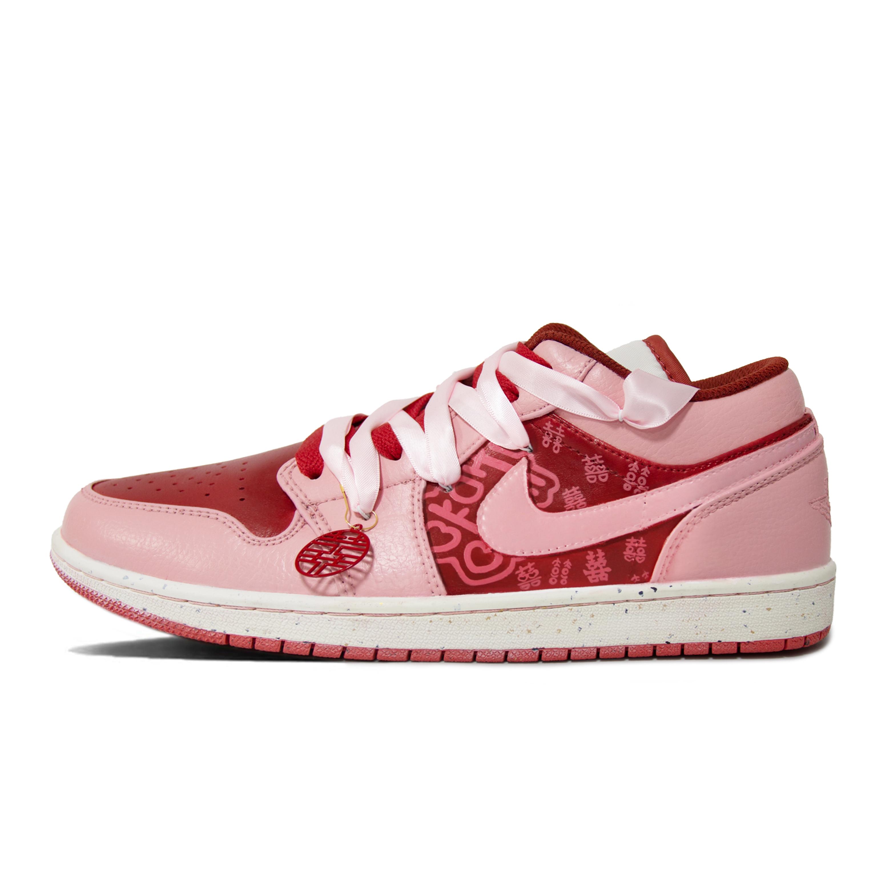 

Jordan Air Jordan 1 Walking Planet, Pink Happiness Abrasion Resistant Low top Vintage Basketball Shoes Unisex Pink FJ3465-160(Team1492-) 38