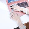 Silky Long Sheer Tulle Women Full Finger Lace Mitten Women Gloves Thin Gloves Five Fingers Mitts
