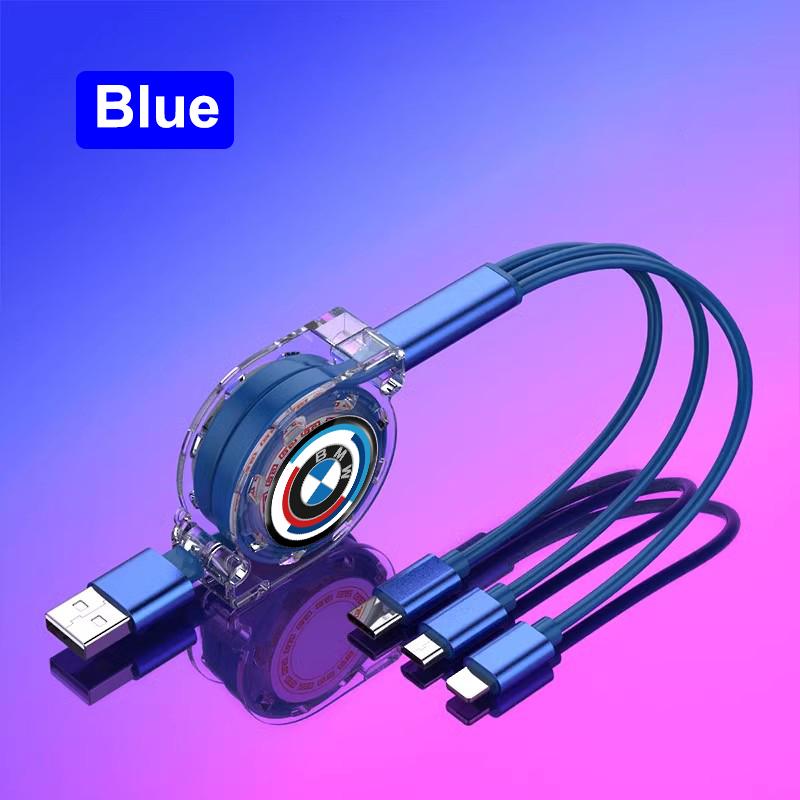 

Car 3 In 1 Fast Charging Cable Type C USB Micro For BMW E46 E90 E60 F30 F10 E39 i3 i4 X1 X2 X3 X5 X4 X6 X7 M3 M4 M5 G30 G20 M2