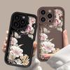 Large flower design Phone case iPhone 15 Pro Max 11 12 13 16 14 Plus Silicone Shockproof Case Lens protector shell