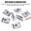 10PCS U Nut Kit Stainless Steel WithThreaded Nut Clip for Car Motorcycle Truck Bumper Auto Fender Fastener Rust Protection Clip