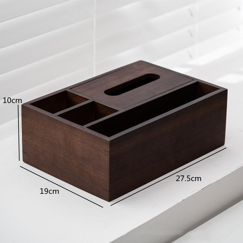 Luxury Walnut Tissue Box, Napkin Holder, Rectangular Storage Rack, Living Room Remote Control Storage Box, Kitchen Supplies