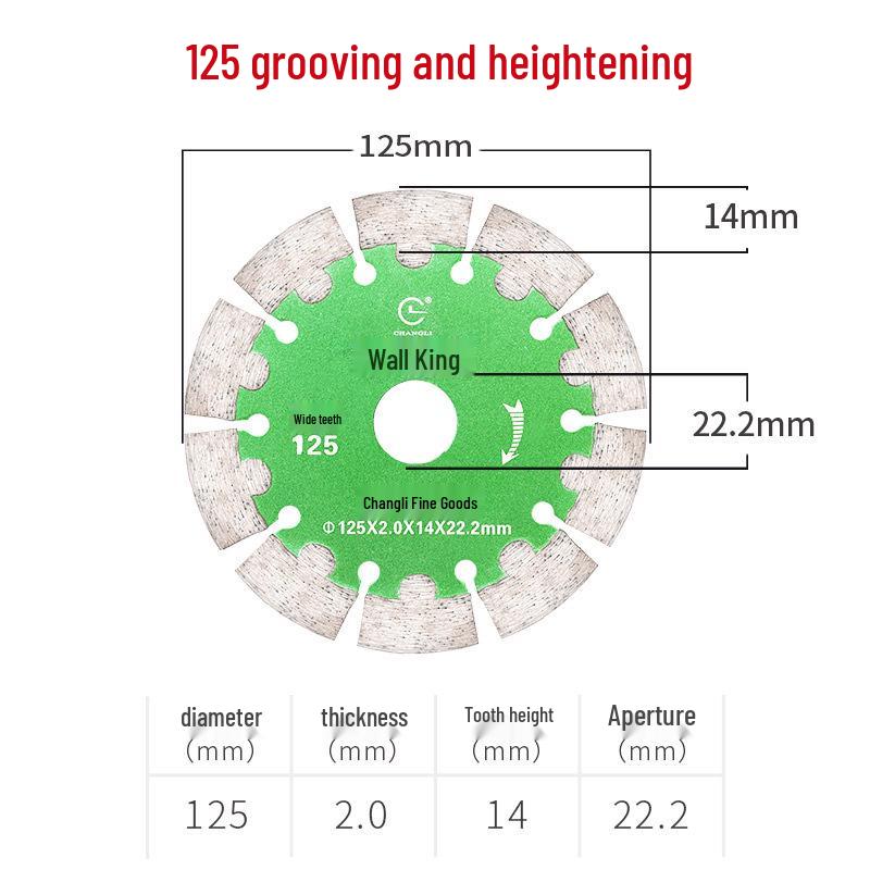 Changli 114-180 Grooving Saw Blade for Wall Groove Cutting Machine