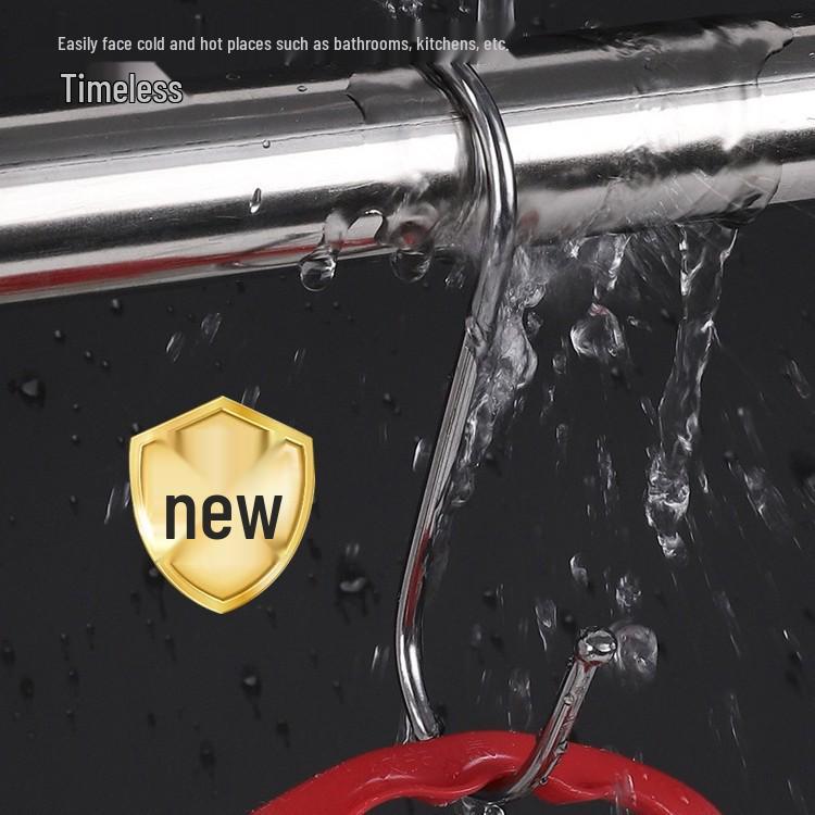 Multi-Purpose S-Shaped Iron Hook for Hanging In Bathroom or Kitchen