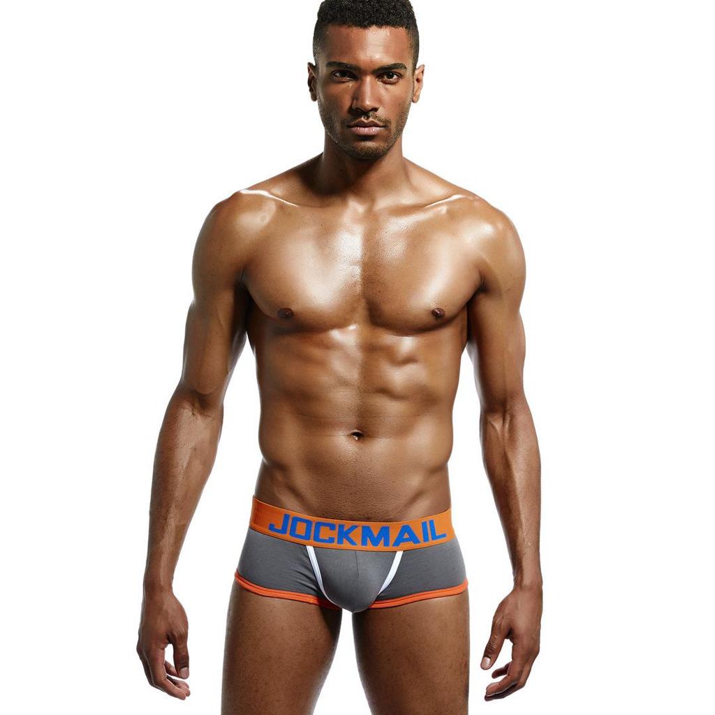 JOCKMAIL Boxer Briefs en Coton Pur pour Homme Dégageant les Fesses