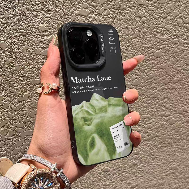 Matcha Latte Coffee Color Silver Case for Apple 11/11/11 Pro Phone Case 11promax11/11/11X