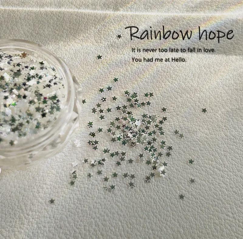 

Ultra-Thin Dissolvable Star Sequin Nail Art Kit