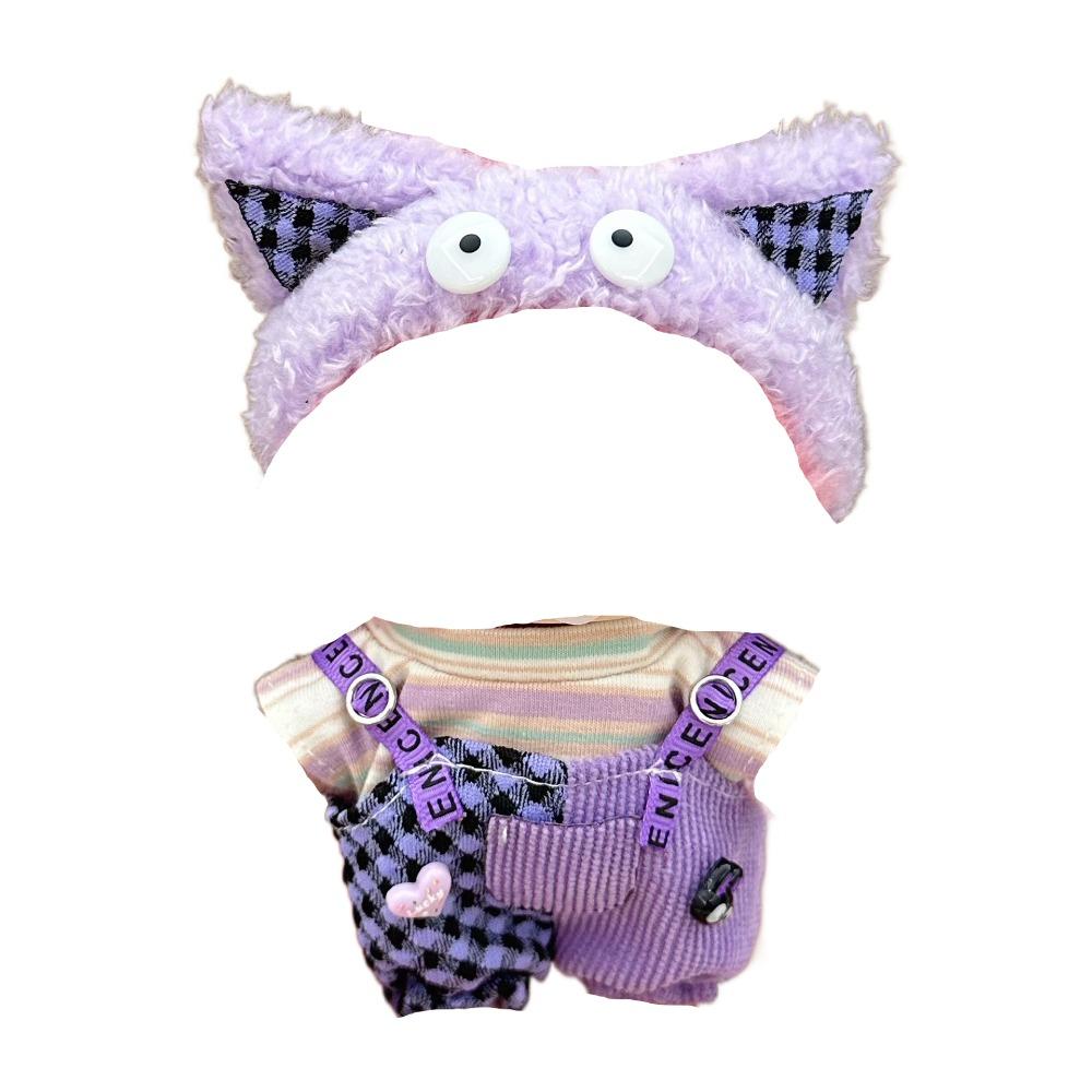 Dress Up 17cm Labubu Clothes Set T-shirt Plush Dolls Clothes Labubu Doll's Clothes  for 17cm Labubu