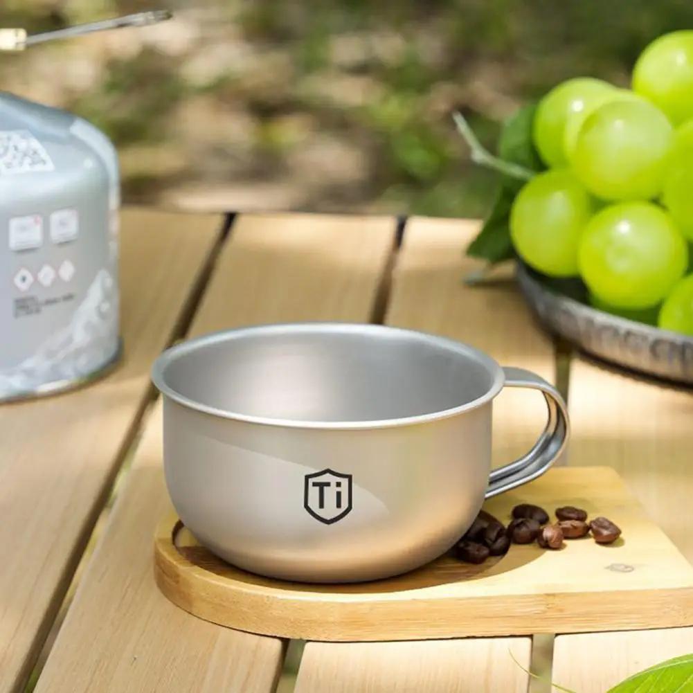 MINI Camping-Wasserbecher Titanlegierung Tragbarer Tee-Kaffeebecher Outdoor-Küchenausrüstung Bergsteigerbecher 80/220ml