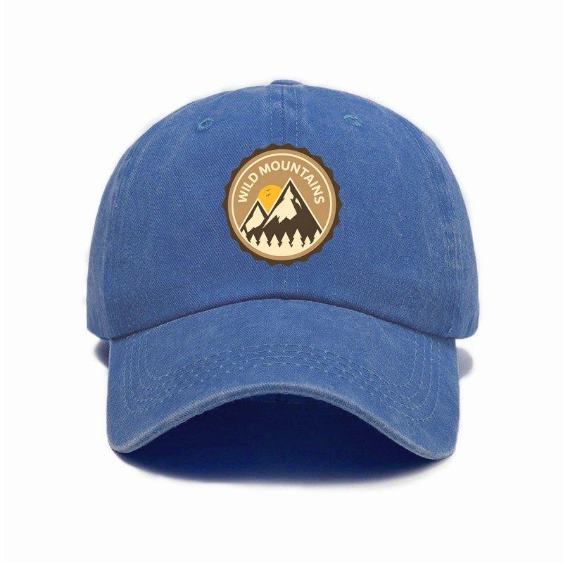 Unisex baseball cap trendy print mountain tree sun pattern daily casual peaked cap versatile outdoor travel hat