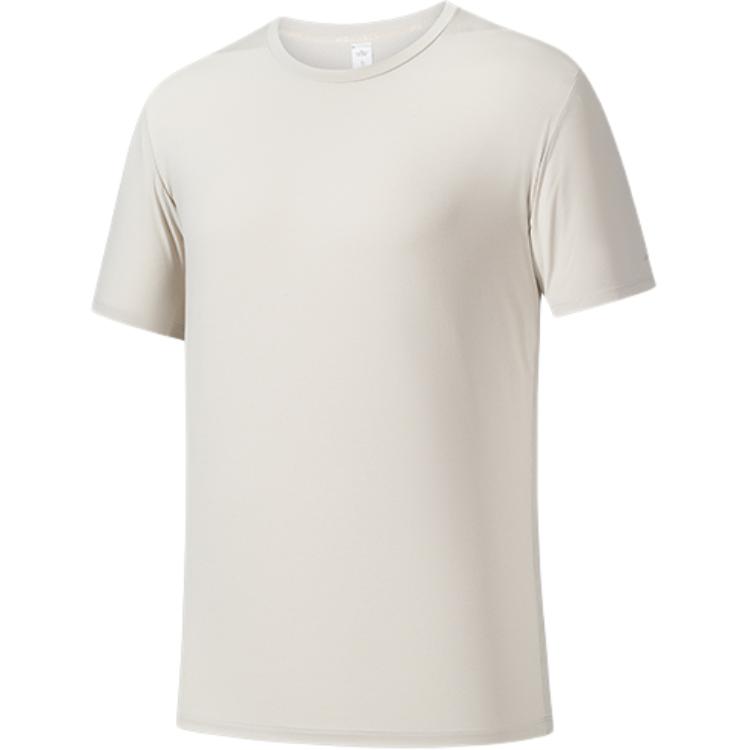 

Anta Champion All-Weather Series Comfortable Solid Color Casual Simple Round Neck Short Sleeve T-Shirt Men Tops Raw-Wood 152520142-3 3XL