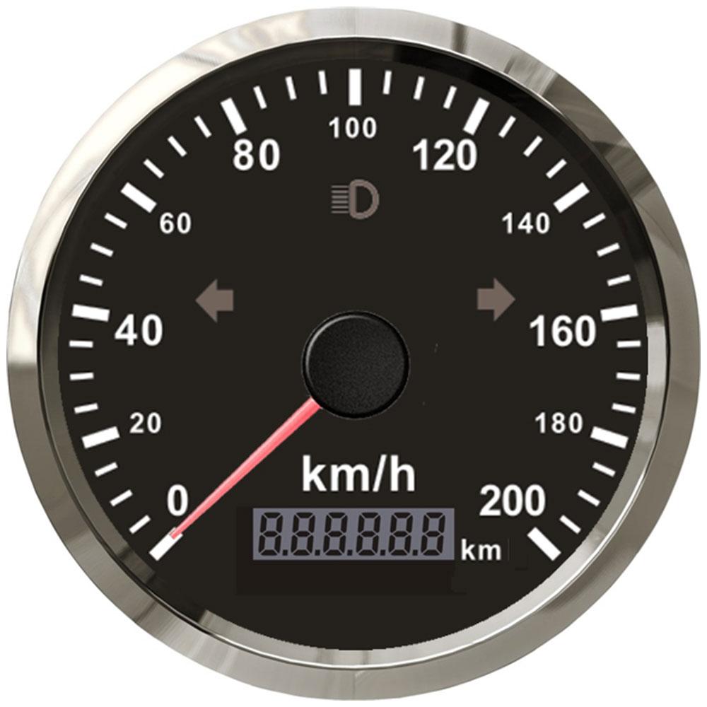 Universal 85MM GPS Speedometer Gauge for Motorcycle Marine Boat Truck 125 200 Kmh MPH Speed Gauge Meter