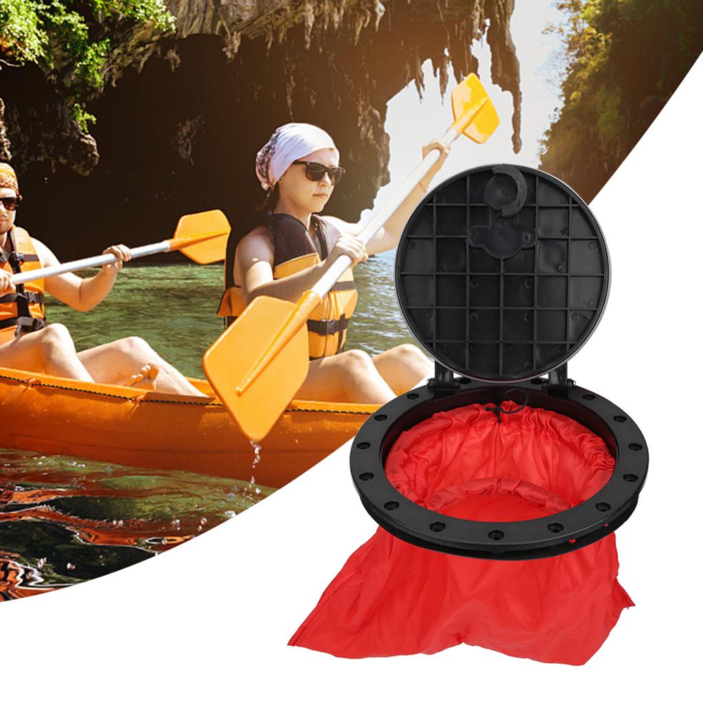 Boat Sealing Hatch Cover Round Circular Type Lid Waterproof Kayak Accessories W Storage Bag