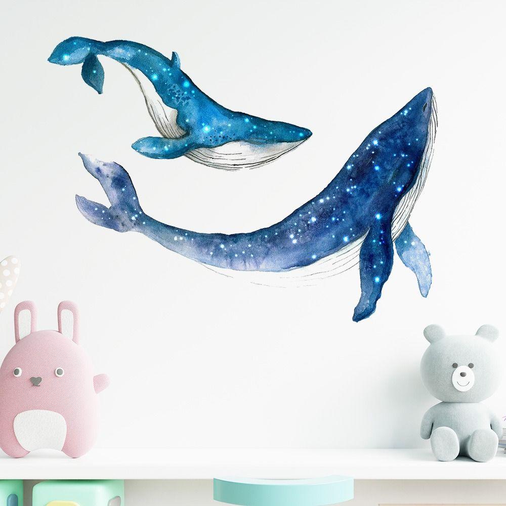 Marine Animals Starry Sky Whale Sticker Starry Sky Marine Animals Decal  Baby Room