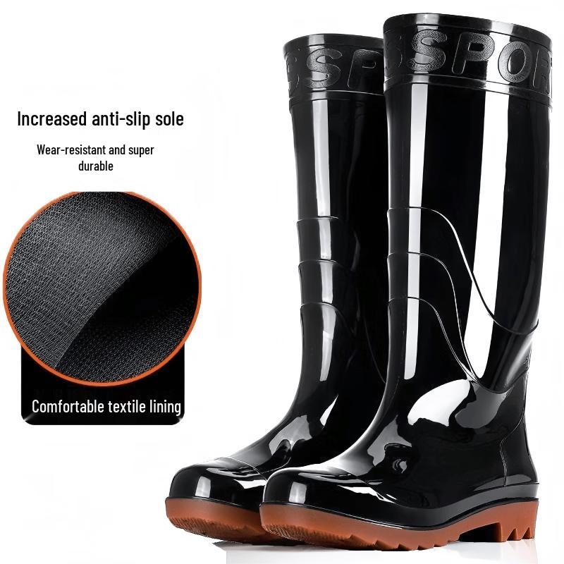 Gongdengdeng Durable High-Tube Rain Boots