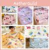 Cartoon Washed Cotton Summer Quilt For Kids With Antibacterial Properties