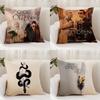 Tv G-Good O-Omens Cushion Cover Premium Comfort Reversible Pillow Cover - Dual - Use Design for Home & Car
