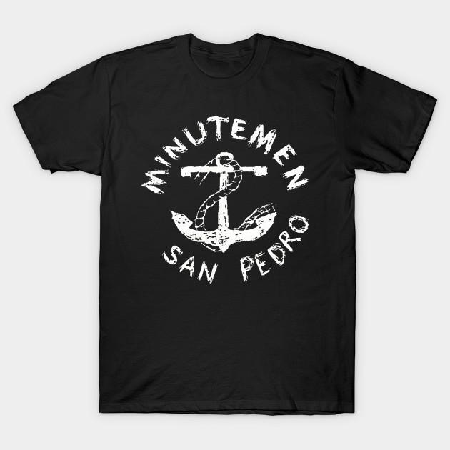 Мужская черная футболка с принтом Minutemen San Pedro Печать на трансферной бумаге без вырезания Хлопковая футболка 4XL чёрный