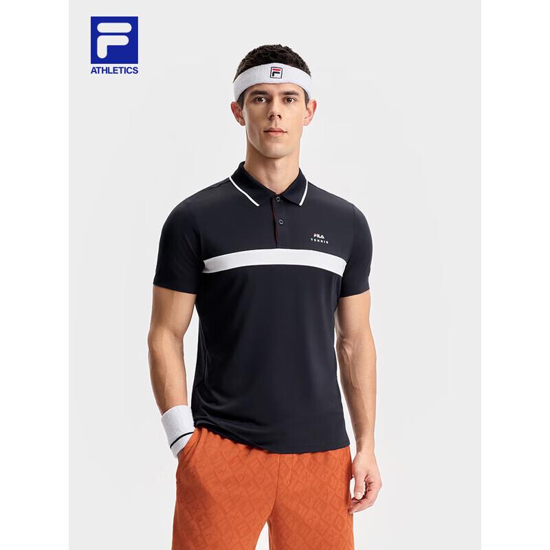 

FILA Men s Knitted Short Sleeve Polo Shirt