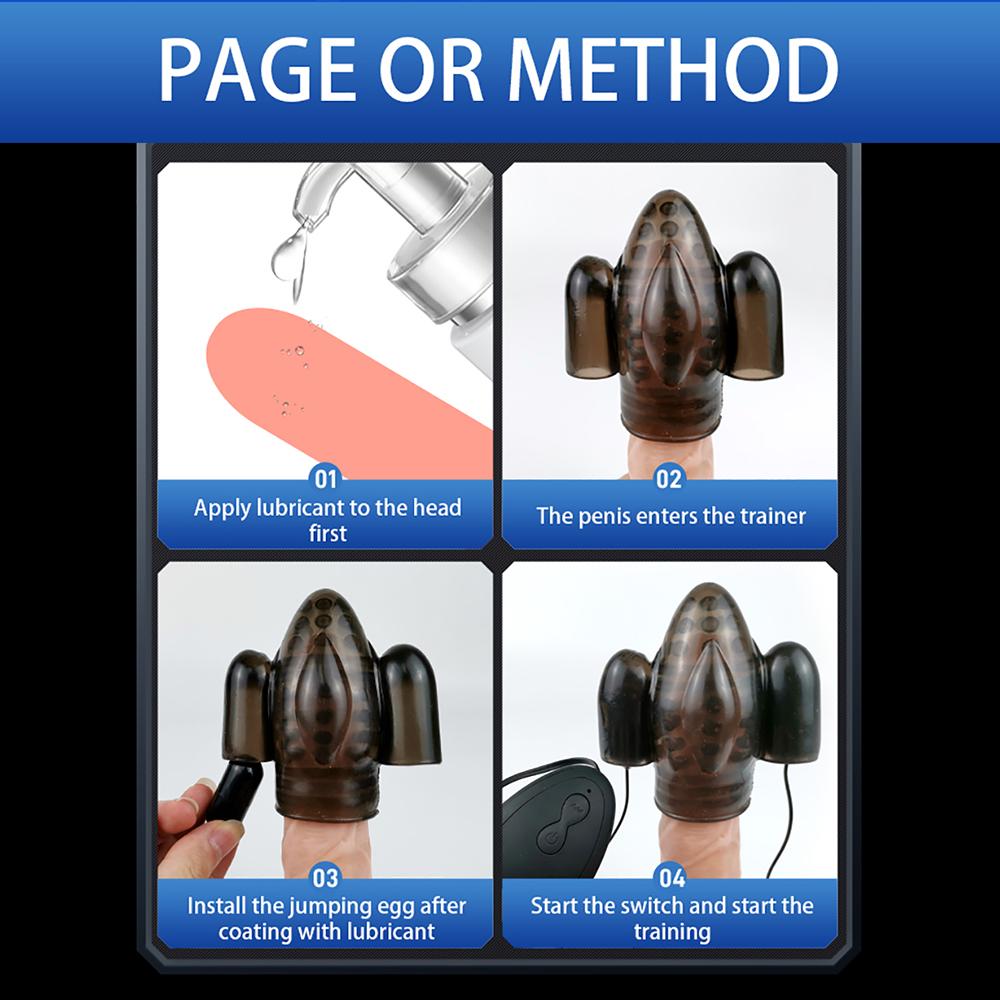 3 Models Male Stimulation Glans Trainer Massage Cup Penis Stimulator Masturbation Delay Training Electric Shock Medical-devices