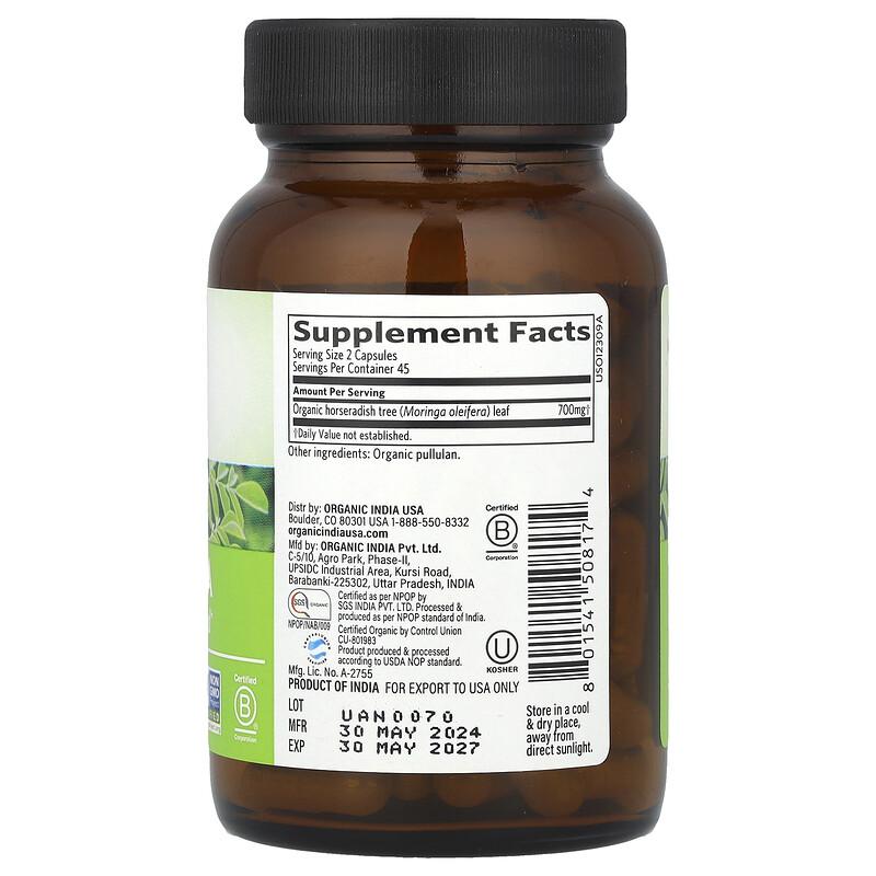 Moringa, 90 Vegetarian Caps (350 Mg Per Capsule)