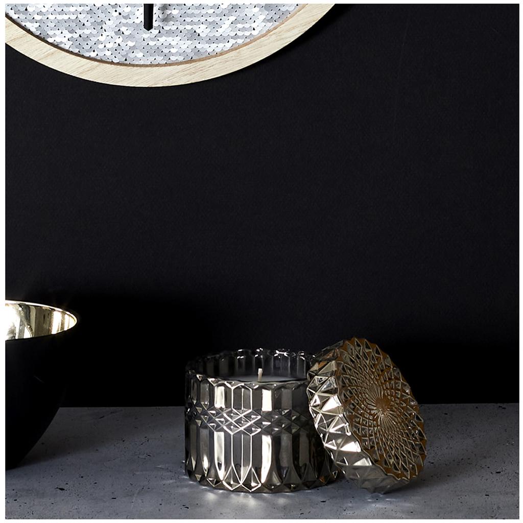 Les Trésors De Lily [A2300] - Gray 'Scarlett' Scented Candle (glass) - 9x9cm (white Musk)