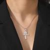 LIKGREAT Egyptian Eye of Horus Ankh Cross Protection Necklace for Women Men Stainless Steel Celtics Knot Amulet Jewelry