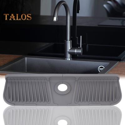 Covoraș pentru robinet din silicon Wrap Around Design robinet chiuvetă Protecție împotriva stropilor Tampă uscată pentru uscare pentru bucătărie, baie, tavă de scurgere pliabilă, chiuvetă multifuncțională