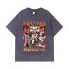 275 GSM Washed T-shirts 100% Cotton One Piece V17 Ace Print Unisex Heavy Cotton T Shirt