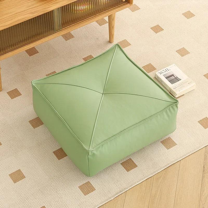 

40x40x15cm Square/Round Solid Color Pouf Floor Cushion Tatami Floor Footstool Small Low Stool Home Sofa Bay Window Decor 40x40x15cm