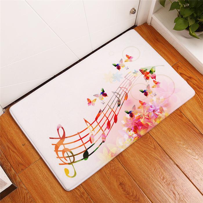 Creative Music Note Carpet Home Decor Hallway Balcony Doormat Living Room Rug Bathroom Kitchen Non-slip Floor Mat Bedroom Rug