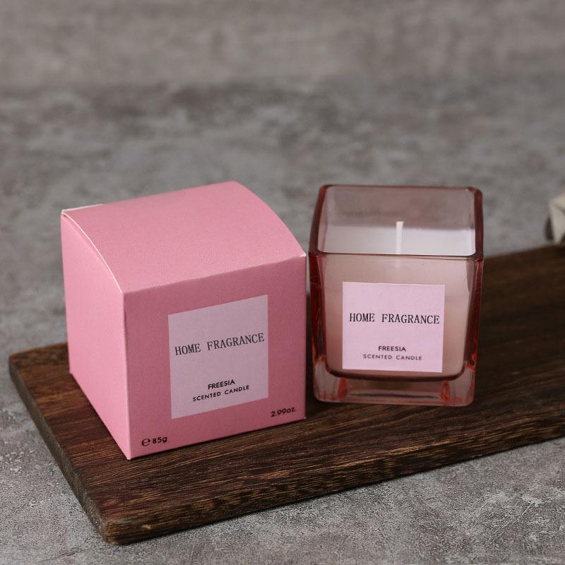Four-color Square Cup, Scented Candle, Souvenir, Soy Wax, Pouring Candle Lamp