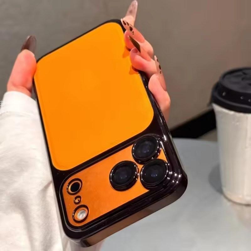 Luxury Leather Clear Plating Armor Case for iPhone 17 16 15 Pro Max 17Promax 16Pro Shockproof Premium TPU PC Soft Phone Cover