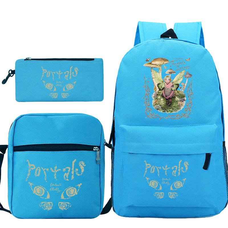 Popular Singer Peripheral Backpack Pencil Case Student Schoolbag Three-piece Set