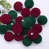 8cm Velvet Dark Color Flocked Christmas Tree Ornaments