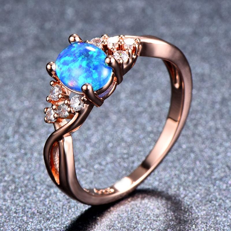 Cushion Cut Square Rainbow White Fire Opal Rings For Women Gold Horse Eye Zircon Charm Leaf Wedding Bands Party Jewelry CZ