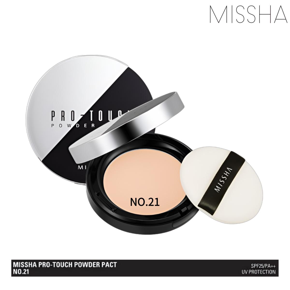 

[MISSHA] Компактная пудра Pro-Touch SPF25 PA++ 10 г (№ 23 и № 21, 5 вариантов) NO.21 X 1PCS