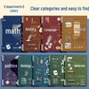 Thick B5 Subject-Specific Notebooks for Junior High: 9-Piece Loose-Leaf Set for Classroom Use